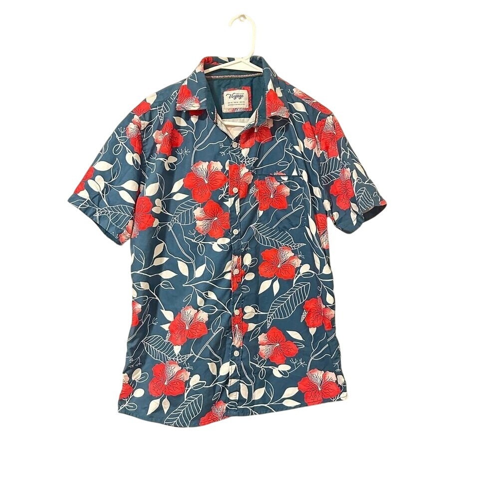 Craft and Flow Voyage‎ Hibiscus Hawaiian shirt M